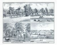 M.R. Hunt Residence, N.B. Chase Farm, Doctor M.H. Fisk, N.B. Chase, Wisconsin State Atlas 1881